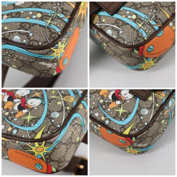 GUCCI GG Supreme Disney Collaboration Waist Bag PVC Beige 602695 Auth 141153M - Picture 14 of 16